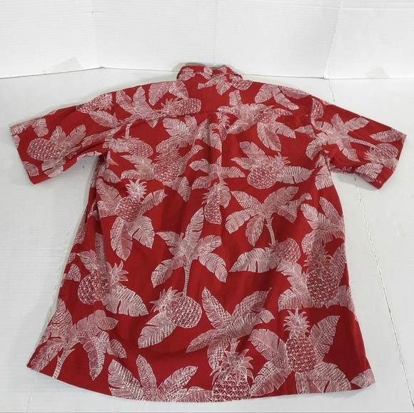 Cooke Street Pineapple & Banana Leaf Print Hawaiian Shirt - Picture 3 of 5